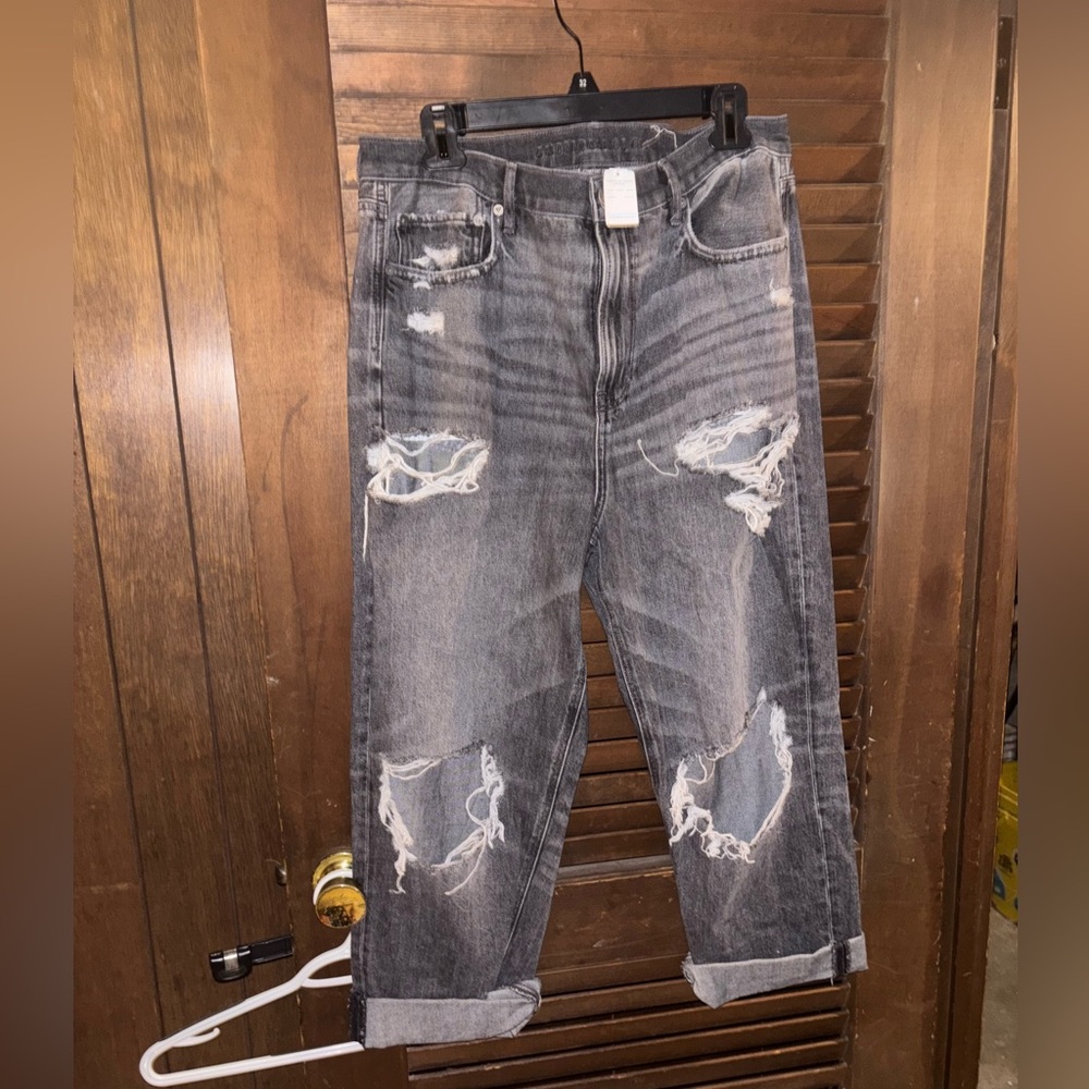 Distressed Gray Jeans Arie